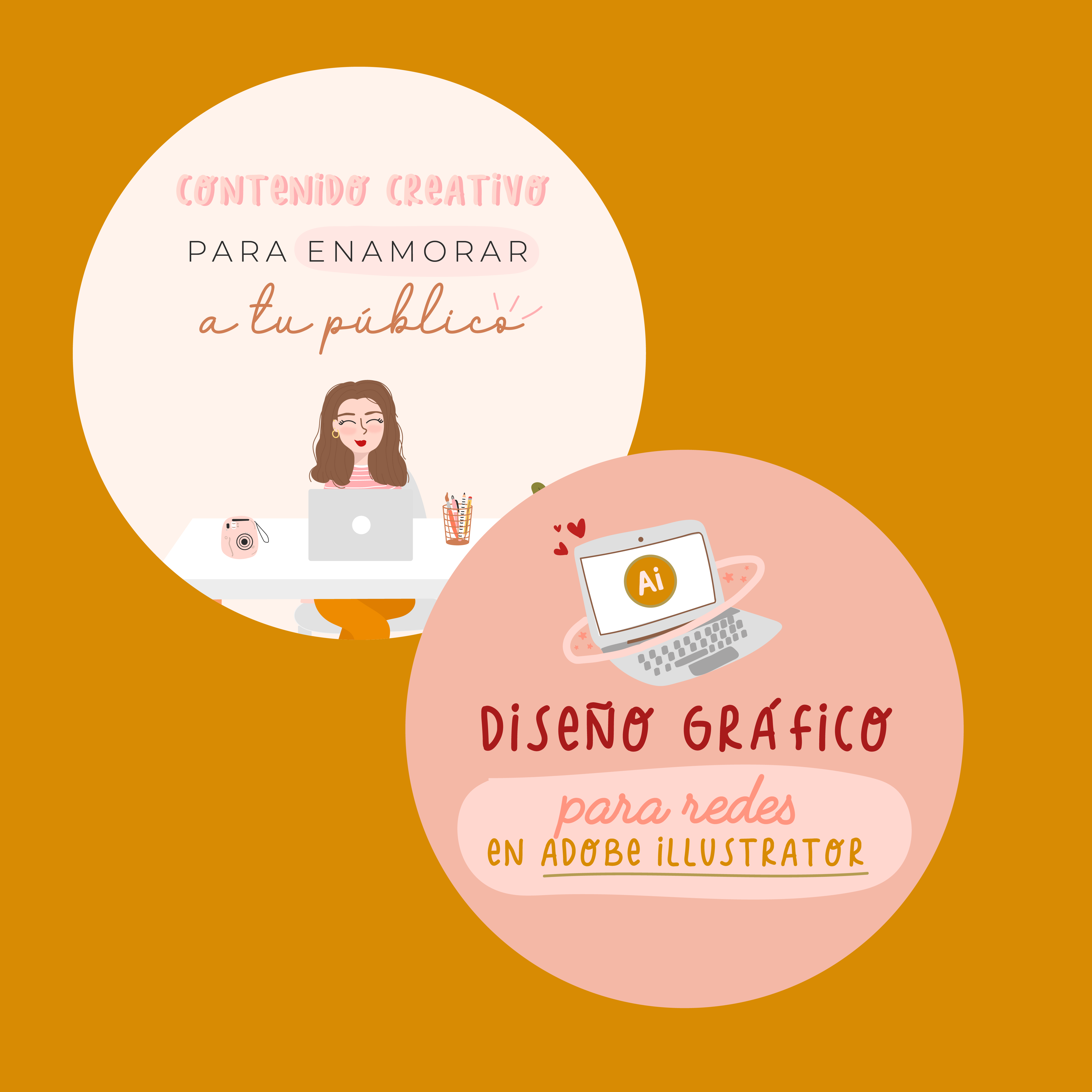 NO DISPONIBLE Pack de cursos - Contenido creativo y Adobe Illustrator